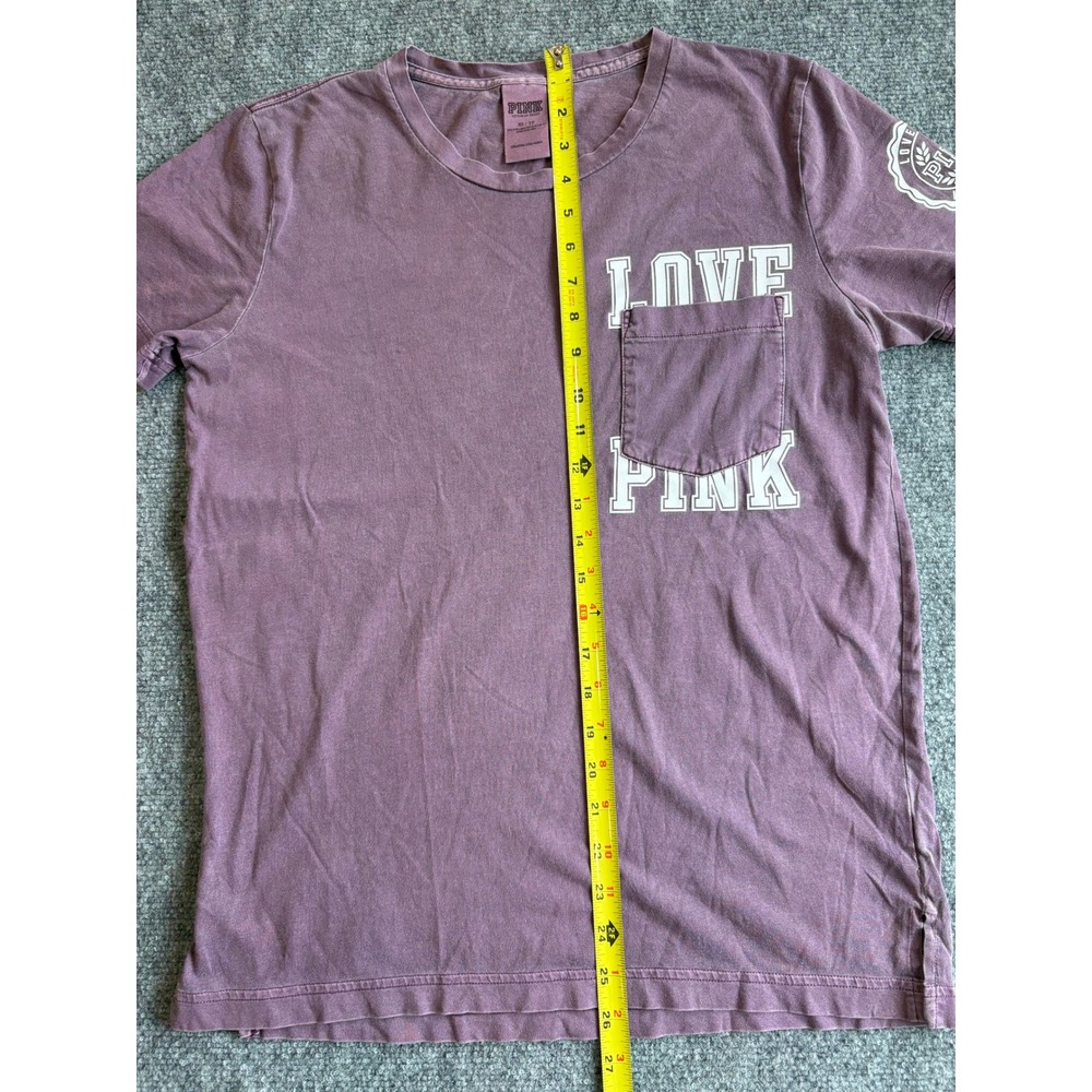 Victoria's Secret PINK Short Sleeve Pocket T-Shirt Faded Purple XS - Picture 6 of 11